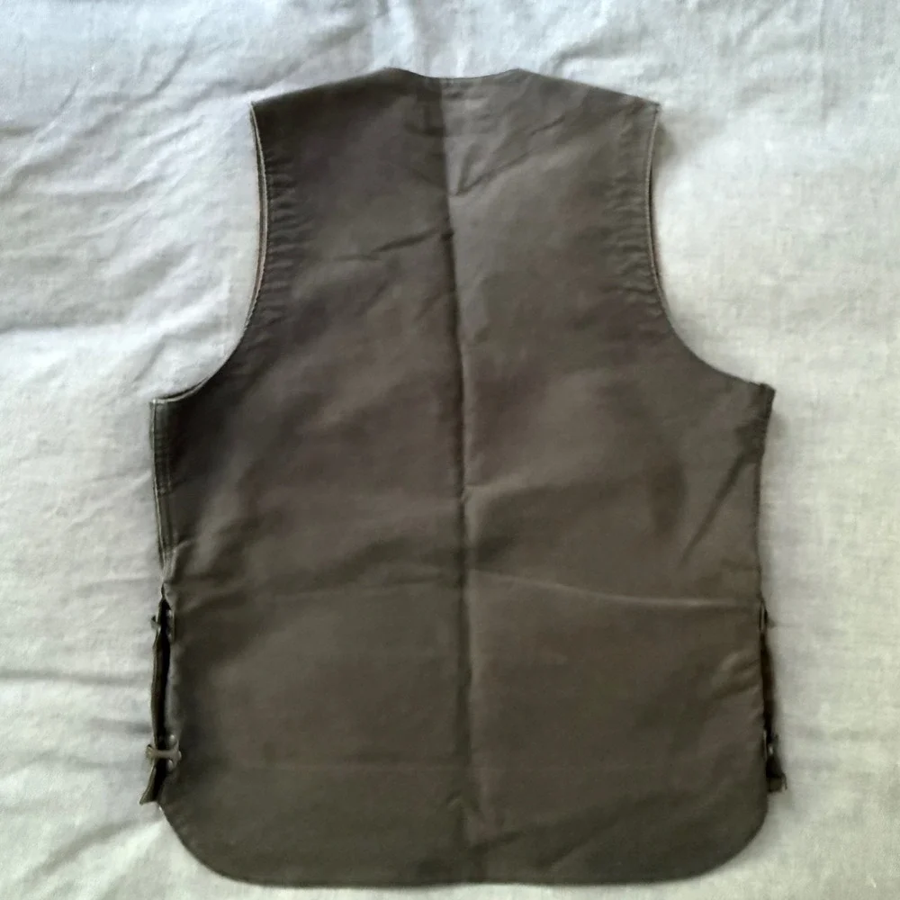 RRL Ralph Lauren Classic Old Style Vest Indigo Black Canvas Workwear Waistcoat